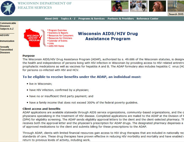Wisconsin AIDS/HIV Drug Assistance Program